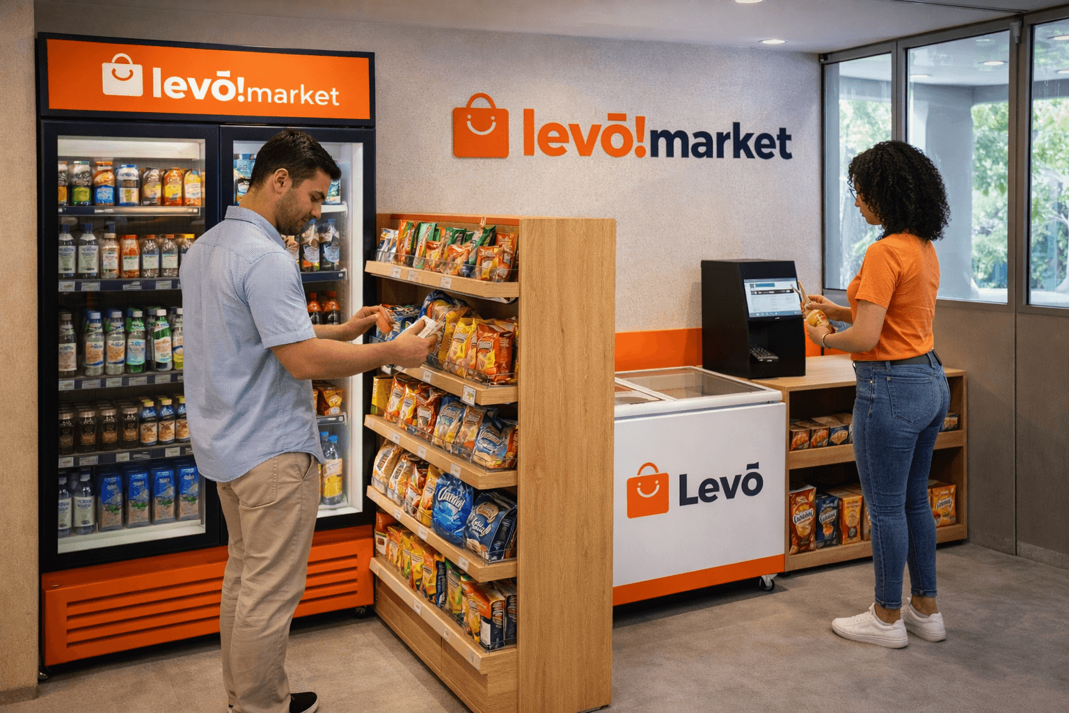 Espaço de mini mercado autônomo